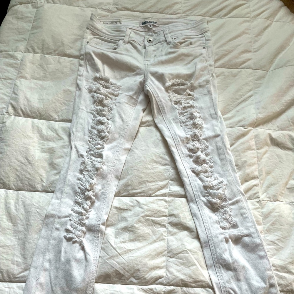Dollhouse roll up skinny capris